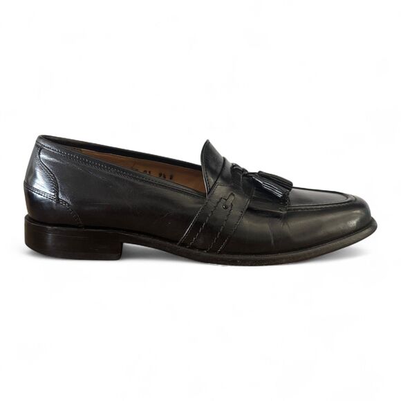 Florsheim Mens 9.5 D Black Leather Tassel Loafers Dress Shoes Slip On 18498 main image 10